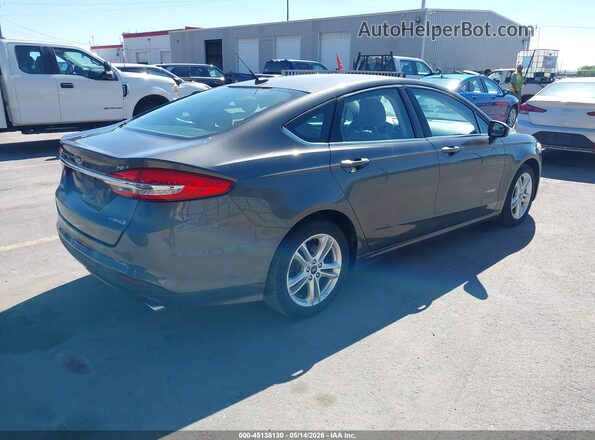 3FA6P0UU4JR278894 2018 FORD FUSION HYBRID Gray 