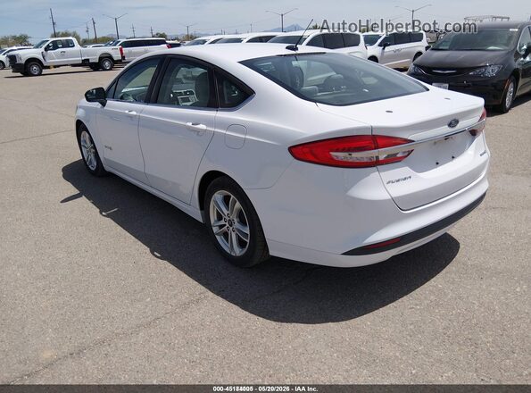 3FA6P0UU5JR212726 2018 FORD FUSION HYBRID White Tył lewy