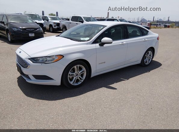 3FA6P0UU5JR212726 2018 FORD FUSION HYBRID White Przód lewy