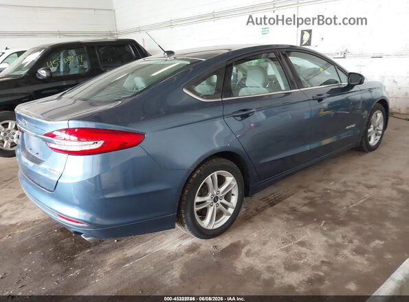 3FA6P0UU5JR282033 2018 FORD FUSION HYBRID Синий Задняя правая четверть