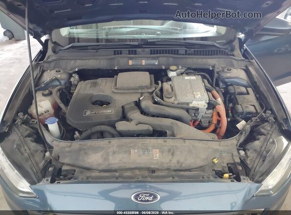 3FA6P0UU5JR282033 2018 FORD FUSION HYBRID Синий Вид сзади