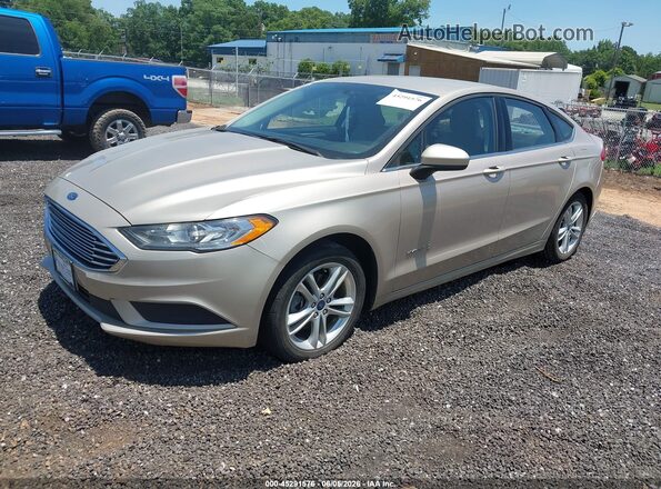 3FA6P0UU7JR141819 2018 FORD FUSION HYBRID Champagne წინა მარცხენა ხედი სამი მეოთხედიდან