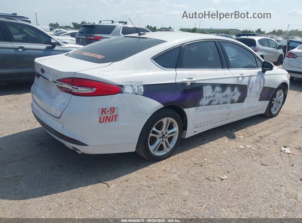 3FA6P0UU7JR186243 2018 FORD FUSION HYBRID White Հետևի աջ