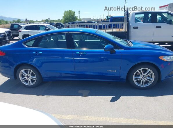 3FA6P0UU7JR209441 2018 FORD FUSION HYBRID Blue 