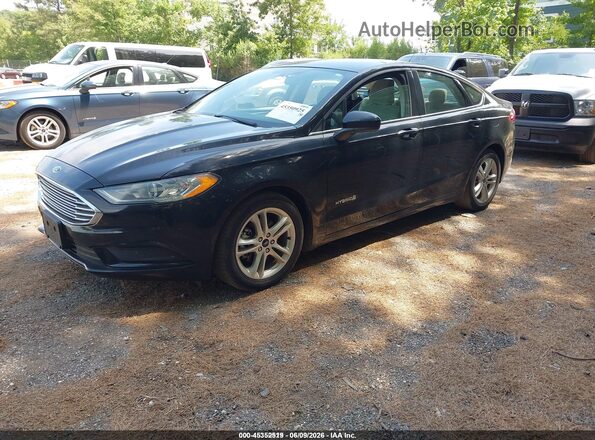 3FA6P0UU7JR212730 2018 FORD FUSION HYBRID Black Առջևի ձախ երեք քառորդ տեսարան