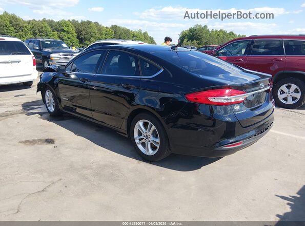 3FA6P0UU8JR122289 2018 FORD FUSION HYBRID Black უკანა მარცხენა