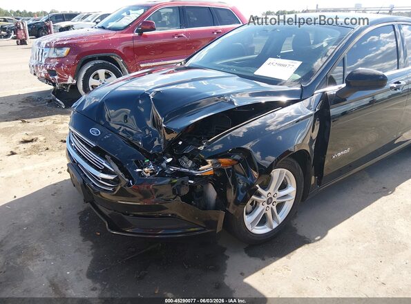 3FA6P0UU8JR122289 2018 FORD FUSION HYBRID Black წინა ხედი