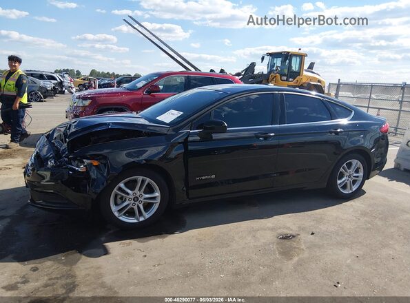 3FA6P0UU8JR122289 2018 FORD FUSION HYBRID Black სალონის 360-გრადუსიანი ხედი