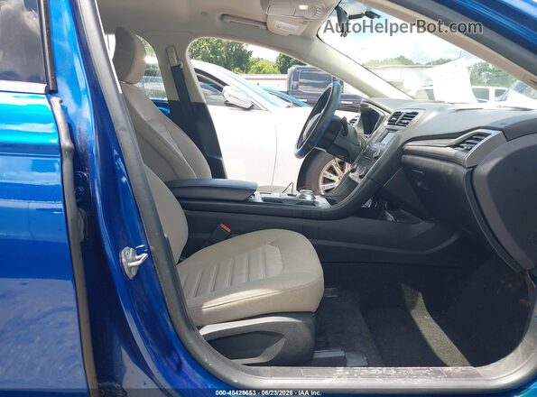 3FA6P0UU8JR145085 2018 FORD FUSION HYBRID Синий Вид салона спереди