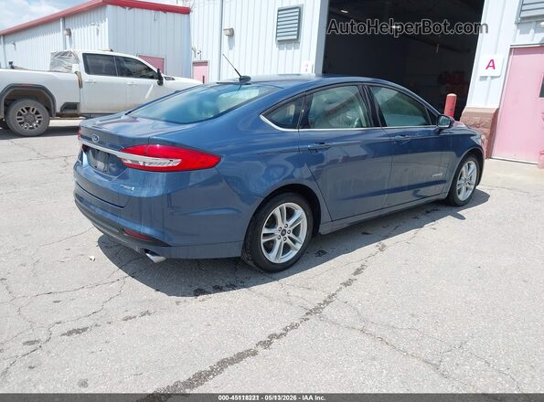 3FA6P0UU8JR254646 2018 FORD FUSION HYBRID Blue 