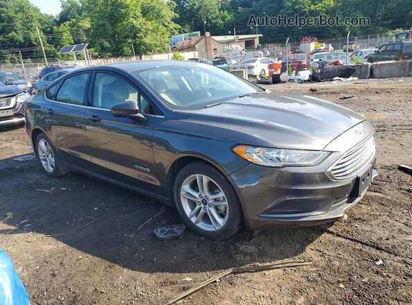 3FA6P0UU9JR122883 2018 FORD FUSION Серый Передняя правая четверть
