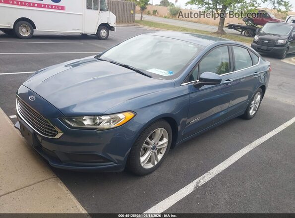 3FA6P0UUXJR235967 2018 FORD FUSION HYBRID Синий Передняя левая четверть