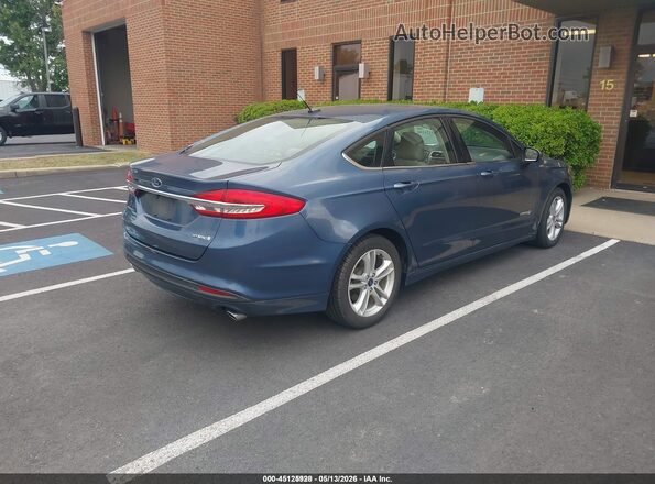 3FA6P0UUXJR235967 2018 FORD FUSION HYBRID Синий Задняя правая четверть