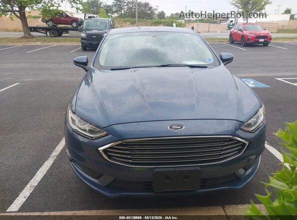 3FA6P0UUXJR235967 2018 FORD FUSION HYBRID Синий Вид спереди