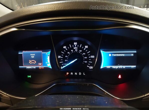 3FA6P0UUXJR282058 2018 FORD FUSION HYBRID Blue Rear seats view
