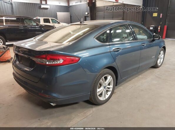 3FA6P0UUXJR282058 2018 FORD FUSION HYBRID Blue Rear right