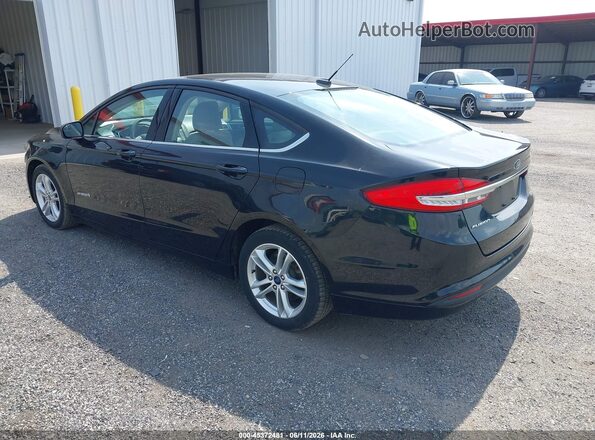 3FA6P0UUXJR282089 2018 FORD FUSION HYBRID Black Задня ліва чверть
