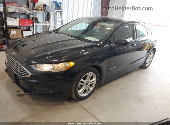 3FA6P0UUXJR282089 2018 FORD FUSION HYBRID Black Передня ліва чверть