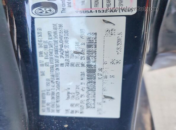 3FADP4AJ0HM155786 2017 FORD FIESTA Black Շարժիչի բաժամունքի տեսք