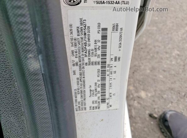3FADP4BJ1HM154273 2017 FORD FIESTA White Вид наклейки з VIN-кодом