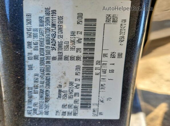3FADP4BJ1JM111199 2018 FORD FIESTA Gray Engine compartment view