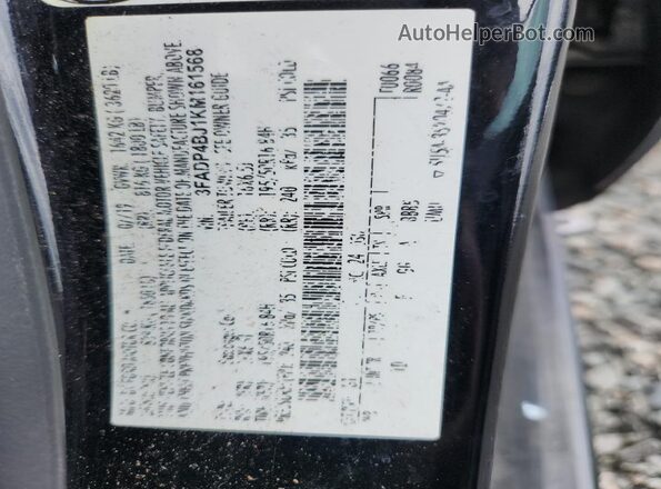 3FADP4BJ1KM161568 2019 FORD FIESTA Black Vista del compartimento del motor