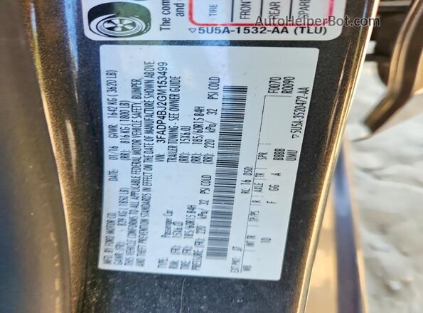 3FADP4BJ2GM153499 2016 FORD FIESTA Gray Շարժիչի բաժամունքի տեսք
