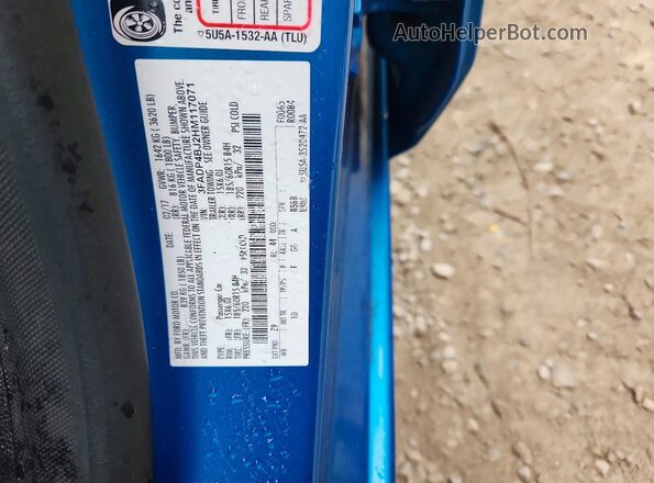 3FADP4BJ2HM117071 2017 FORD FIESTA Blue ძრავის განყოფილების ხედი