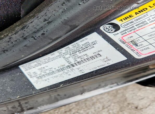 3FADP4BJ4KM151441 2019 FORD FIESTA Gray Вид наклейки з VIN-кодом