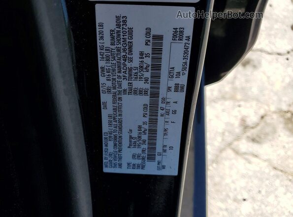3FADP4BJ6GM107383 2016 FORD FIESTA Black Widok komory silnika