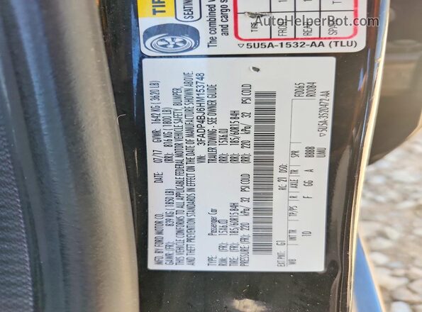 3FADP4BJ6HM153748 2017 FORD FIESTA Black Widok komory silnika