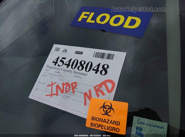 3FADP4BJ6JM101686 2018 FORD FIESTA Silver Widok wnętrza z przodu