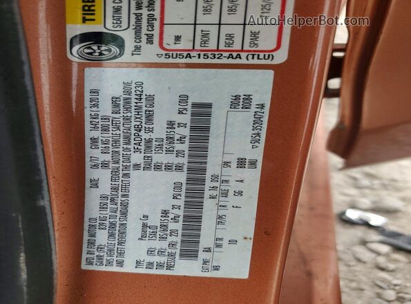 3FADP4BJXHM144230 2017 FORD FIESTA Gold Вид підкапотного простору