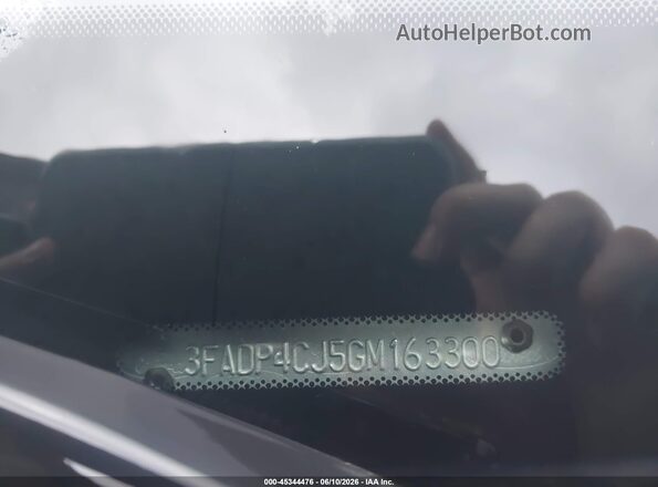 3FADP4CJ5GM163300 2016 FORD FIESTA Красный Вид подкапотного пространства