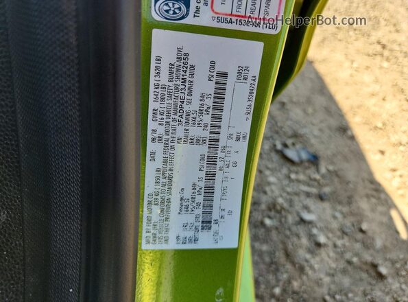 3FADP4EJ3JM142658 2018 FORD FIESTA Зеленый Вид подкапотного пространства