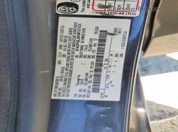 3FADP4EJ8HM167436 2017 FORD FIESTA Black Շարժիչի բաժամունքի տեսք