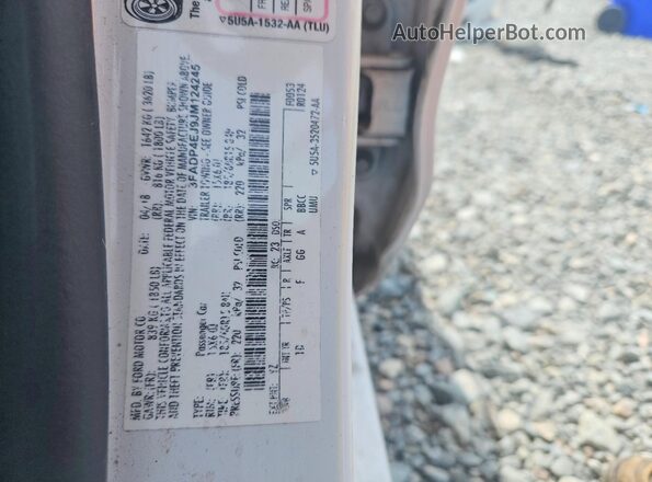 3FADP4EJ9JM124245 2018 FORD FIESTA Белый Вид наклейки с VIN-кодом