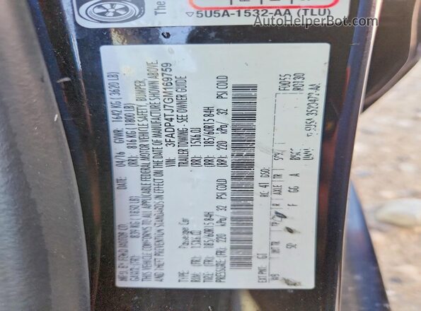 3FADP4TJ7GM169759 2016 FORD FIESTA Black 