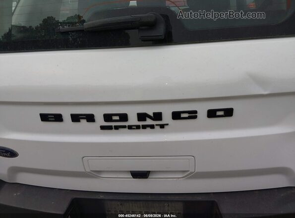 3FMCR9A65PRD37957 2023 FORD BRONCO SPORT White Vista del cuadro de instrumentos