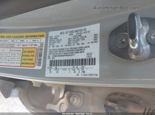 3FMCR9B68PRD43377 2023 FORD BRONCO SPORT Gray Вид підкапотного простору