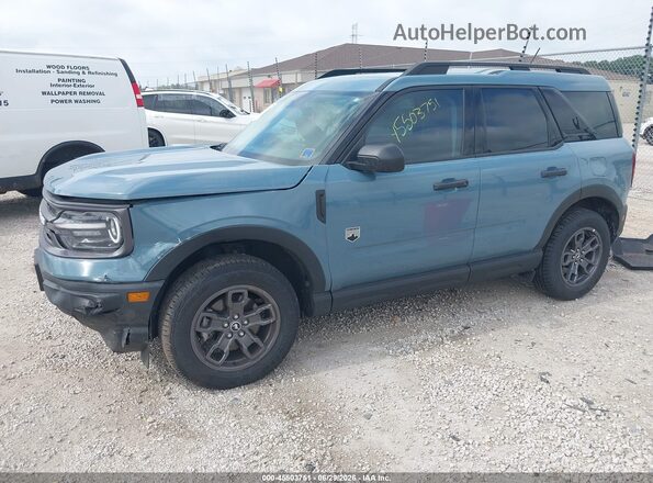 3FMCR9B68PRE07658 2023 FORD BRONCO SPORT Turquoise წინა მარცხენა ხედი სამი მეოთხედიდან
