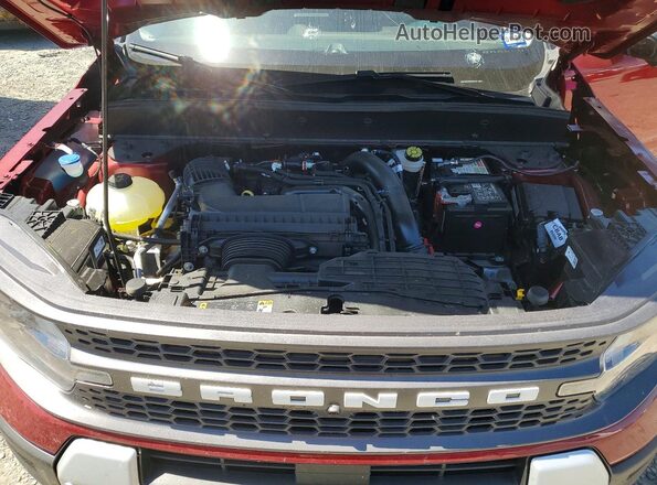 3FMCR9DA2SRF22413 2025 FORD BRONCO Maroon ძრავის განყოფილების ხედი