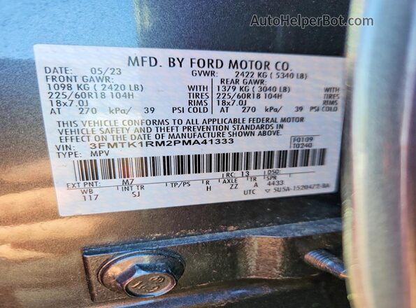 3FMTK1RM2PMA41333 2023 FORD MUSTANG Gray 