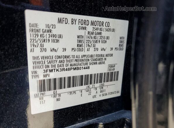 3FMTK3R48PMB01448 2023 FORD MUSTANG Black 