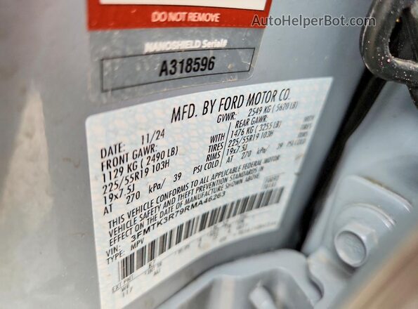 3FMTK3R79RMA46263 2024 FORD MUSTANG Серый Вид подкапотного пространства