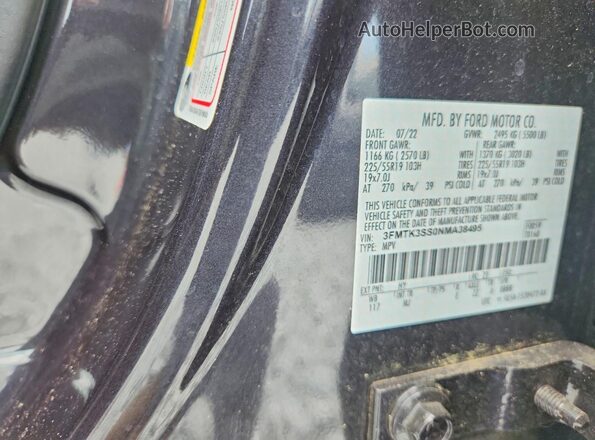 3FMTK3SS0NMA38495 2022 FORD MUSTANG Black 