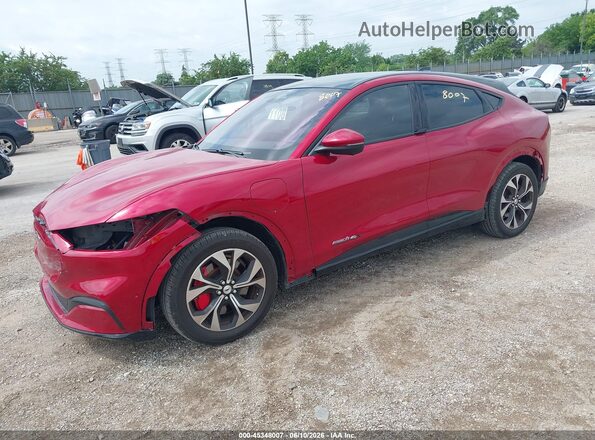 3FMTK3SU6MMA01984 2021 FORD MUSTANG MACH-E Red Առջևի ձախ երեք քառորդ տեսարան