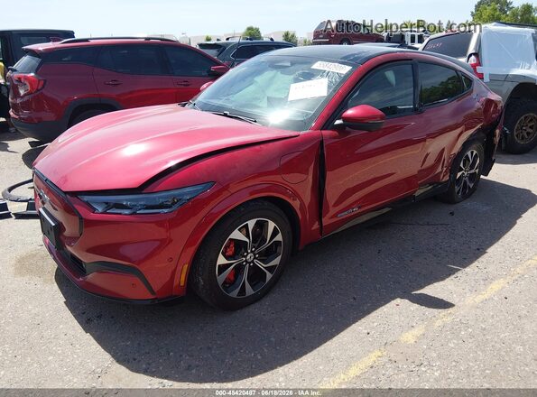 3FMTK3SU8MMA10878 2021 FORD MUSTANG MACH-E Red Przód lewy