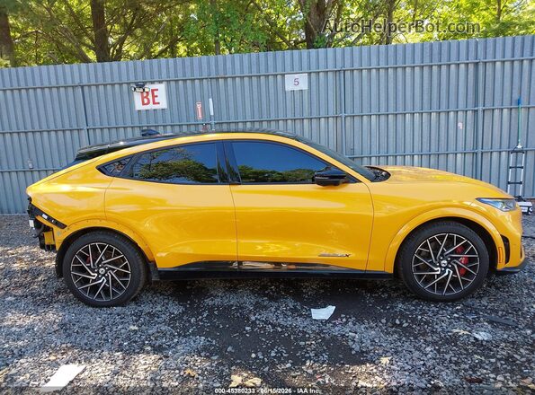 3FMTK4SX1MME03718 2021 FORD MUSTANG MACH-E Yellow Widok wnętrza z tyłu