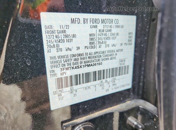 3FMTK4SX1PMA06160 2023 FORD MUSTANG Black 